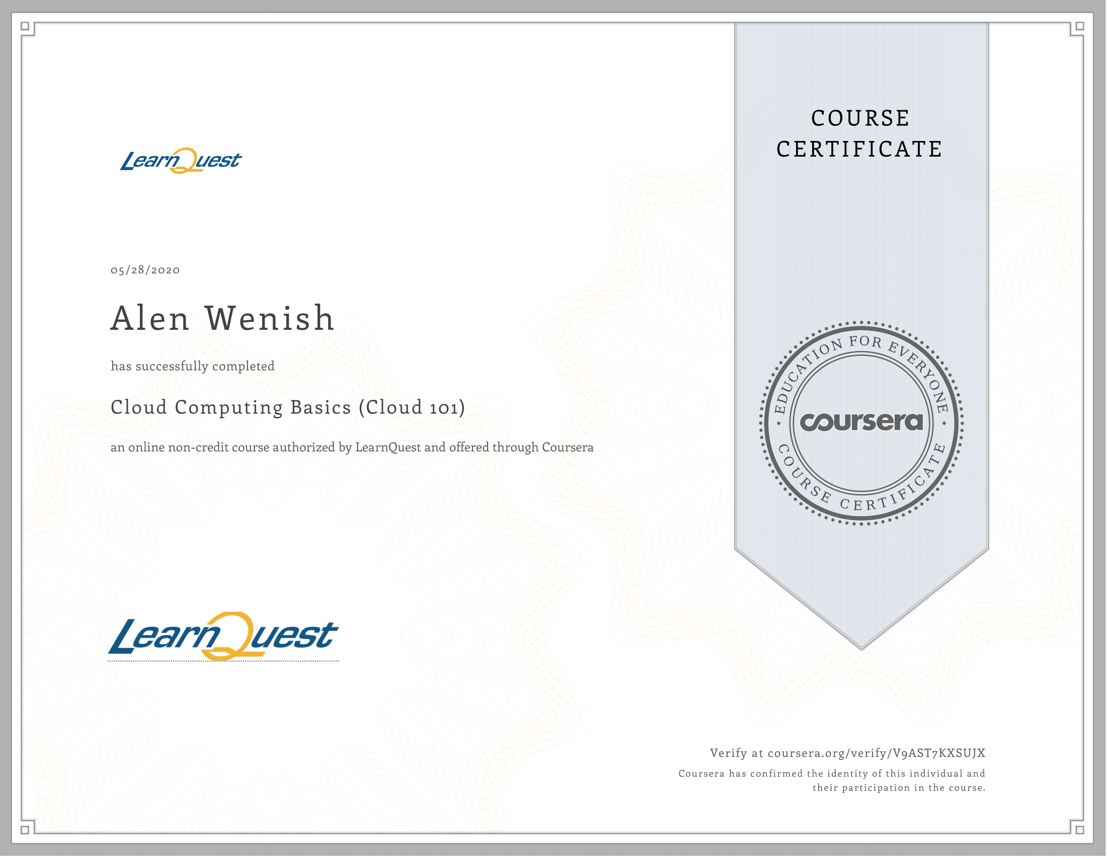 certificate